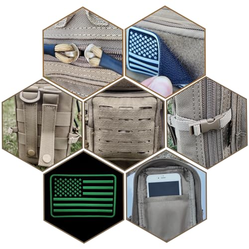 2 Pack Tactical Molle Utility Pouchs,Mini Belt Pouch EDC Pouch Tactical Phone Pouches Outdoor Admin Tool Pouch Medical EDC...