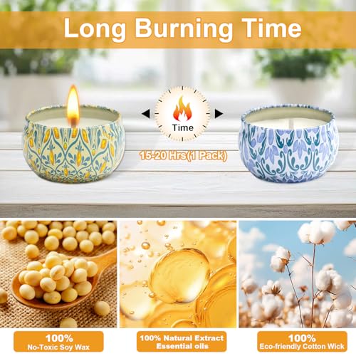12 Pack Scented Candles Gifts for Women, Natural Soy Candles for Home Scented, Aromatherapy Christmas Candle Sets Gift for...