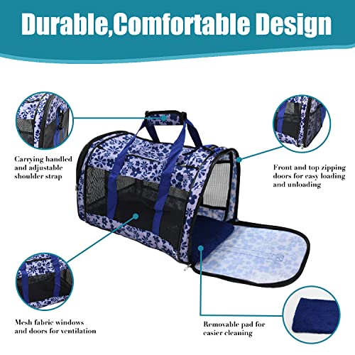 GOOPAWS Soft-Sided Kennel Pet Carrier for Small Dogs, Cats, Puppy, Airline Approved Cat Carriers Dog Carrier Collapsible, ...