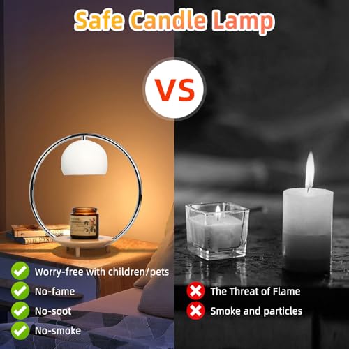 PDGROW Candle Warmer Lamp with Timer & Dimmer, Electric Candle Warmer Light for Jar Candles Burner, Dimmable Wax Melts War...