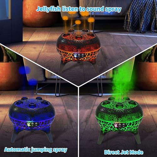 BOHOFAM Jellyfish Essential Oil Diffuser 250ML,Aroma Diffuser Hears Sound to Spray Dancing Jellyfish Mist,7 Colorful Light...