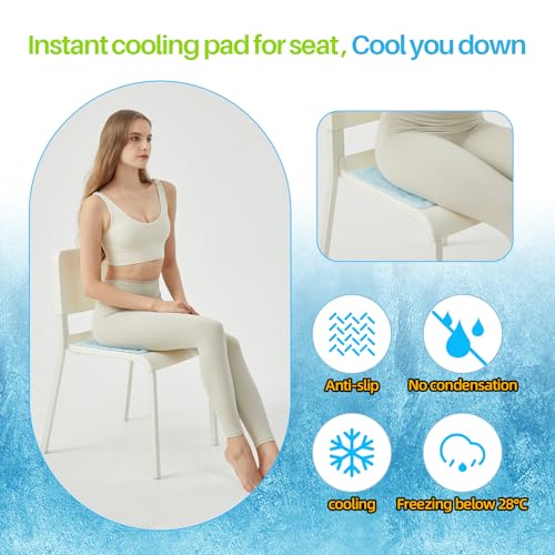 PCM Cooling Pad, No-Condensation Cold Pack for Hip, Back - Cooling Pad for Bed, Cooling Seat Cushion, Cooling Mat 16 X 11....