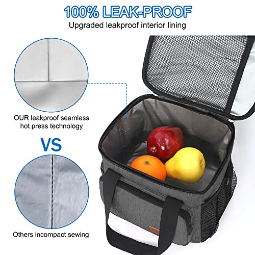 Femuar Lunch Bags for Women/Men, Insulated Lunch Bag for Work Office Picnic - Lunch Cooler Bag Leakproof Lunch Box with Ad...