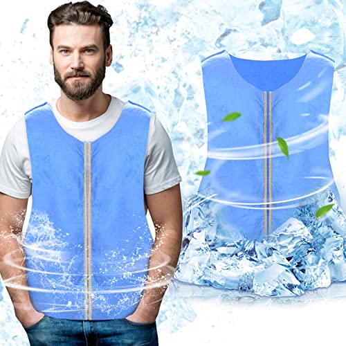 PANGTIKU Evaporative Ice Cooling Vest for Men - Body Cold Vest for MS Motorcycle Sport Working