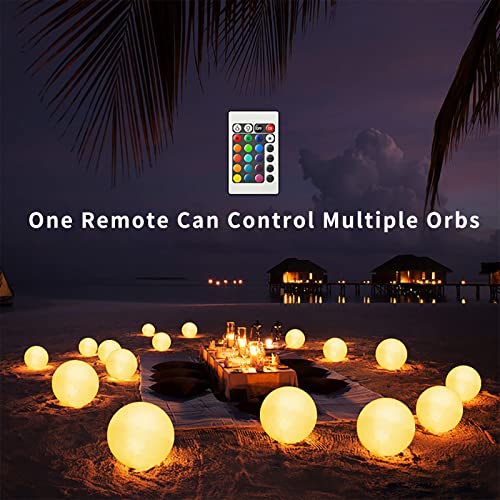 Censinda LED Glowing Ball Light, 8-Inch Cordless 16 Color Changing and 4 Light Modes Kids Night Light, Rechargeable & Dimm...