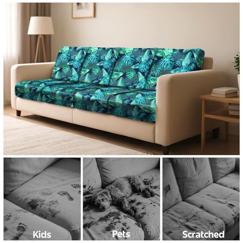 pickyNproud 8Pcs Patio Cushion Covers Stretch Outdoor Couch Cushions Slipcovers Replacement Washable Furniture Protector w...