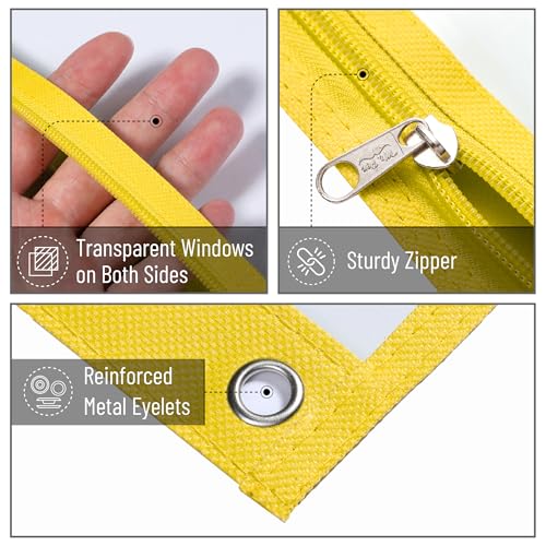 Mr. Pen Pencil Pouch Set, 5 Pack, Clear Zipper Pencil Pouches for 3 Ring Binder, Multicolor