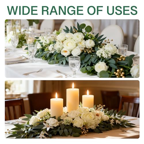 NKLTD Wedding Arch Flowers (2pack),Flower Arch Stand,Flower Garland,for Wedding Outdoor Decorations Floral swags and Garla...