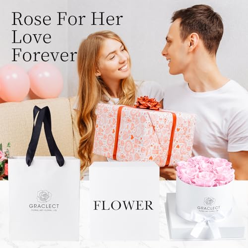 Graclect Flowers for Delivery Prime - Preserved Roses in a Box - Forever Flowers, Immortal Roses, Eternal Rose Birthday Gi...