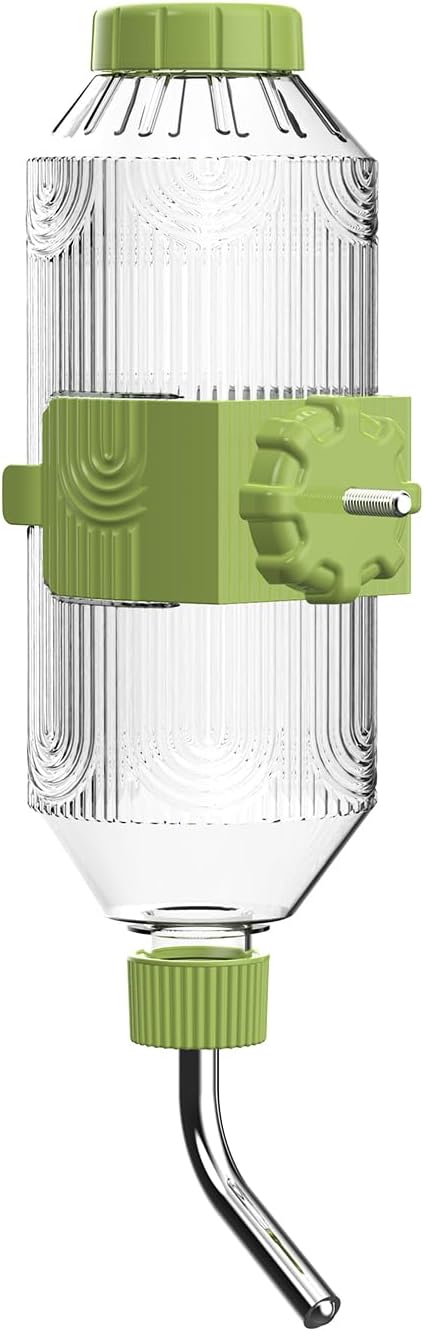 Pet Water Bottle[S24, 24oz], Hanging Dog Water Dispenser Kennel Plastic Drinker Kettle Feeder BPA Free Cage Crate Hutch Pu...
