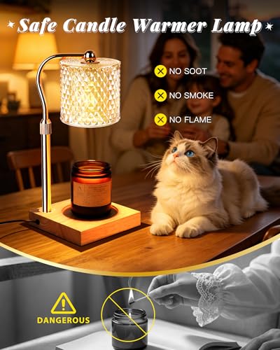 Linstaine Candle Warmer Lamp with Timer Dimmer Adjustable Height, Mothers Day Gifts for Mom, Birthday Gifts for Women, Hou...