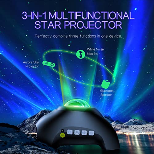Northern Galaxy Light Aurora Projector with 33 Light Effects, LED Star Projector for Bedroom Nebula Lamp, Remote Control, ...