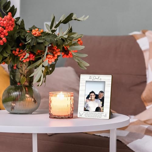Foyoulame Dad Memorial 4x6 Picture Frame, Memorial Gifts for Loss of Dad Wooden Picture Frame, Bereavement Gifts for Loss ...