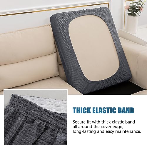 NC HOME Water-Repellent Sofa Cushion Covers Jacquard High Stretch Fabric Furniture Protector for Living Room, Washable Sof...