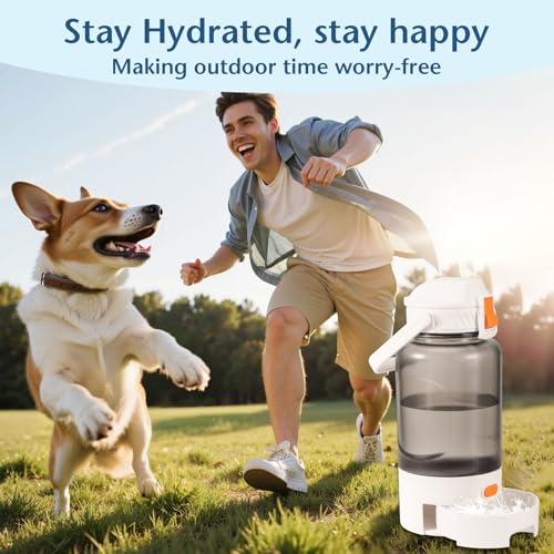 Turchongeco 50oz Outdoor Dog Water Bottle - Leakproof Pet & Human Water Dispenser with Handle, Portable for Travel, Hikin...