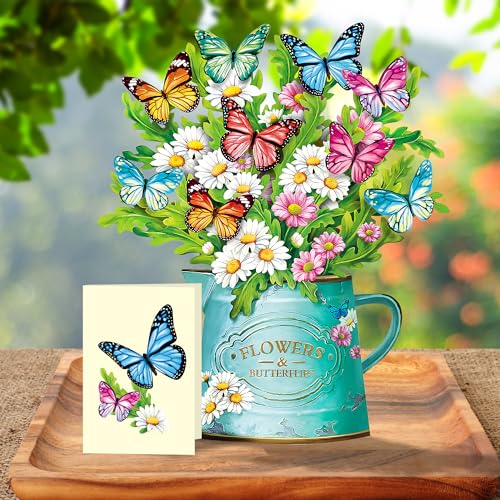 Airpark Mothers Day Gifts Card, 3D Pop Up Paper Flowers Bouquet 12’‘ with Note & Envelope, Birthday, Get Well, Teacher App...