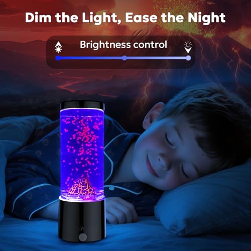 17 Colors Changing Volcano Lamp with Remote Relaxing Sensory Lamps for Kids & Adults Battery Operated Mood Night Light Hom...