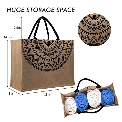 Hibala Woven Large Beach Bag Straw Beach Tote Handmade Weaving Shoulder Tassel Bag Handbag