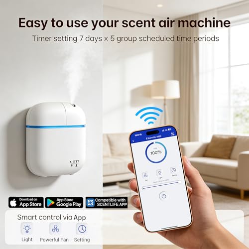 VT VERYSCENT TECH Waterless Essential Oil Diffuser 3000 Sq.Ft,Home Hotel Office Use,Cold Air Scent Machine,(Scent Kit 2*Fr...