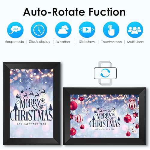 Obafepd Digital Picture Frame 10.1 Inch HD Touch Screen Digital Photo Frame WiFi Enabled,16GB Storage,Auto-Rotate,Instant ...