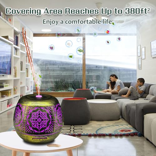 Essential Oil Diffuser for Home 500ML, Aromatherapy Diffusers for Essential Oils Large Room with Cool Mist Humidifiers for...