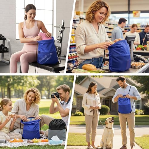 TILYMOL Drawstring Backpack Gym Bag - String Gym Bag for Men & Women, Lightweight Cinch Sports Sackpack for Beach, Travel,...
