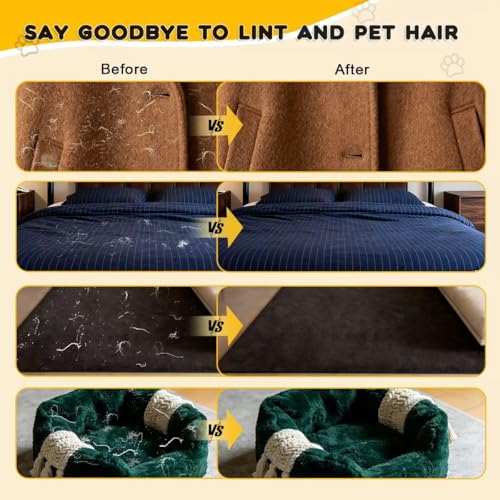 CAIBAO Electrostatic Pet Hair Removal Gloves: Quick Wiping - Reusable & Washable for Sofa Clothing Pet Beds Effortless Cat...