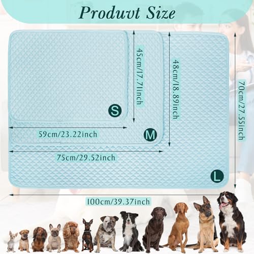 SuBleer Upgraded Self-Cooling Dog Mat - Breathable Pet Cooling Pad for Dogs & Cats, Indoor & Outdoor Use, Washable Cooling...