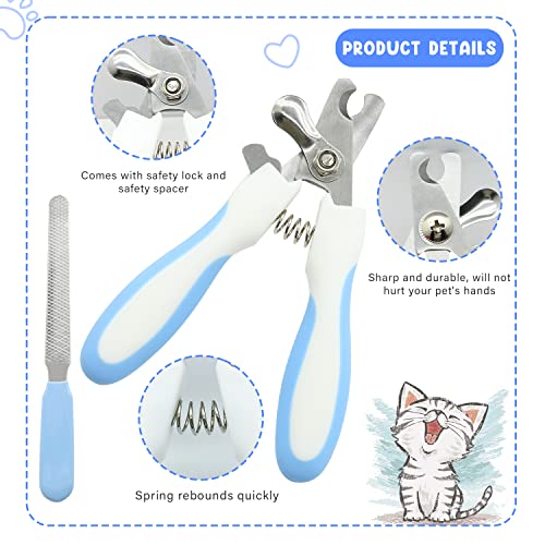 Crafterlife Pet Grooming Kit with Slicker Brush Bath Massage Glove Brush Pet Shedding Comb Nail Clipper Trimmer 6 Piece Se...