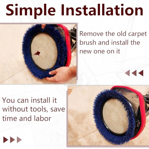 237058 Blue Crimped Polypropylene Scrub Orbiter Brush Replacement for Oreck Commercial ORB550MC, ORB600MW, ORB700MC Orbite...
