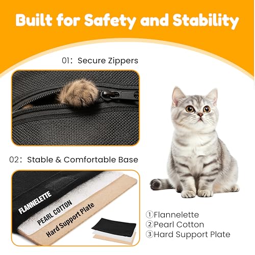 Simple Deluxe Airline-Approved Cat Carrier, 17" x 12" x 12", Soft-Sided Pet Carrier for Cats, Small Dogs, Kittens & Puppie...