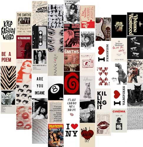 KBKBART 50Pcs Downtown Girl Room Decor, Y2k Wall Art Prints for Bedroom, Coquette Wall Collage Kit for Room Aesthetic, 4"x...
