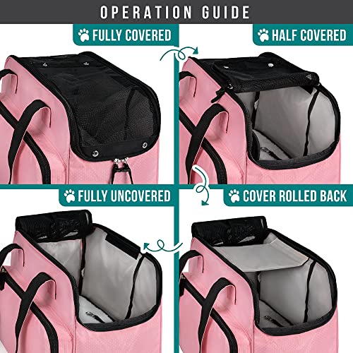 PetAmi Small Dog Purse Carrier, Soft-Sided Pet Carrier Bag with Pockets, Portable Puppy Cat Travel Handbag Tote, Airline A...