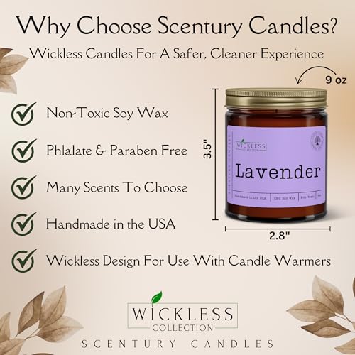Wickless Lavender Scented Candles for Candle Warmer Lamp, Many Scents to Choose, 100% Non-Toxic Soy Wax, Candle Melts for ...