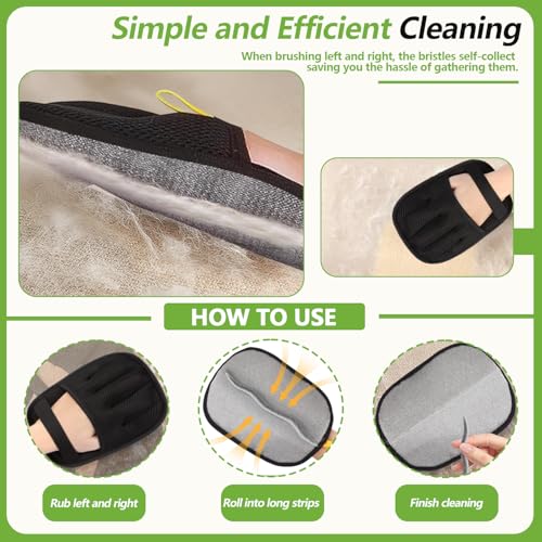 Bumilily Pet Hair Removal Glove for Cats and Dogs - Electrostatic Pet Hair Remover Glove, Reusable Brush Pet Hair Remover ...
