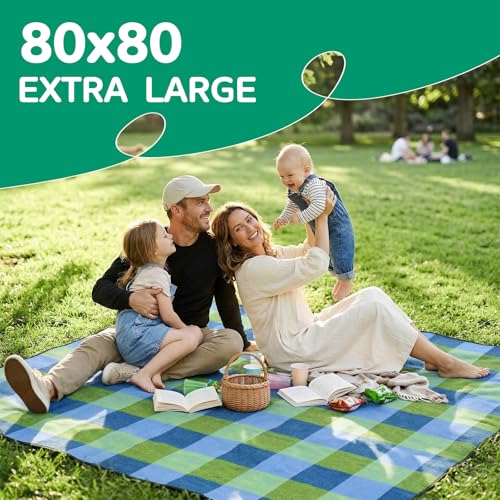RYCHIC Waterproof Picnic Blanket Beach Outdoor Camping Mat Extra Large Foldable Cute Big Travel Essential Accessories Gift...