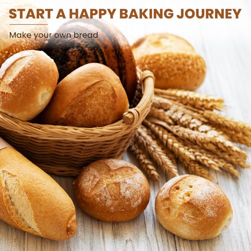 5 Inch Banneton Bread Proofing Basket Set of 6, Kikcoin Mini Sourdough Bread Baking Supplies, Small Banneton Basket Proofi...