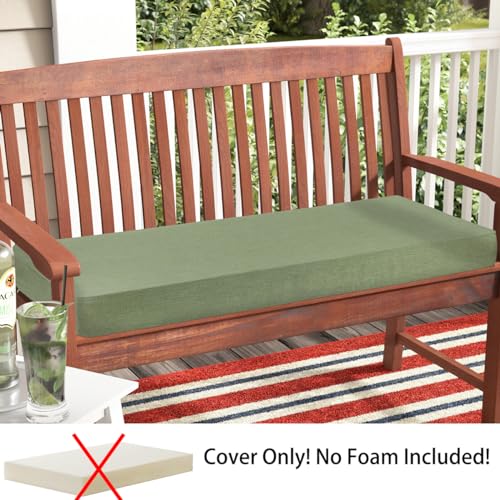Magpie Fabrics Patio Bench Loveseat Cushion Covers (Replacement Cover only, No Insert!), Waterproof Fade Resistant Swing C...