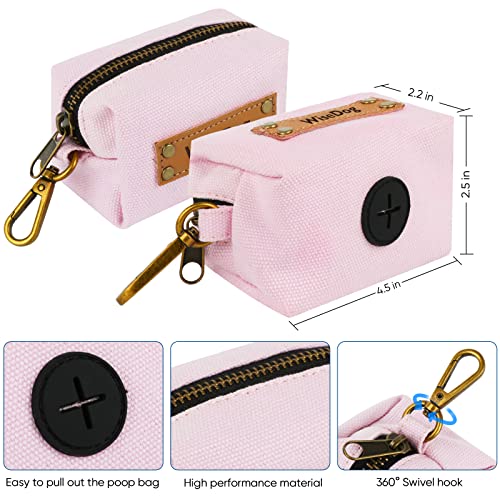 Wisedog Waterproof Dog Collar and Leash Set, Adjustable Puppy Collar with Cute Tag 5FT Dog Leash with Poop Bag for Small M...