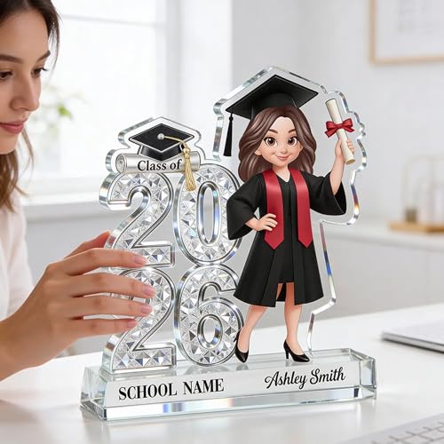 Custom Acrylic Block Plaque, Graduation Gifts For Seniors, Graduations Decoration, Gifts For Graduates Girls Friend Daught...