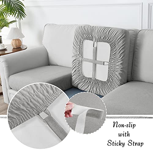 StangH Linen Sofa Cushion Covers - Anti-Skid Couch Cushion Covers Wrinkle Free Washable Seat Protector Slipcovers for Livi...