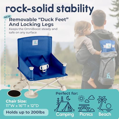 Hiccapop OmniBoost Travel Booster Seat with Tray for Baby | Folding Portable Baby Booster Seat for Dining Table, Camping, ...
