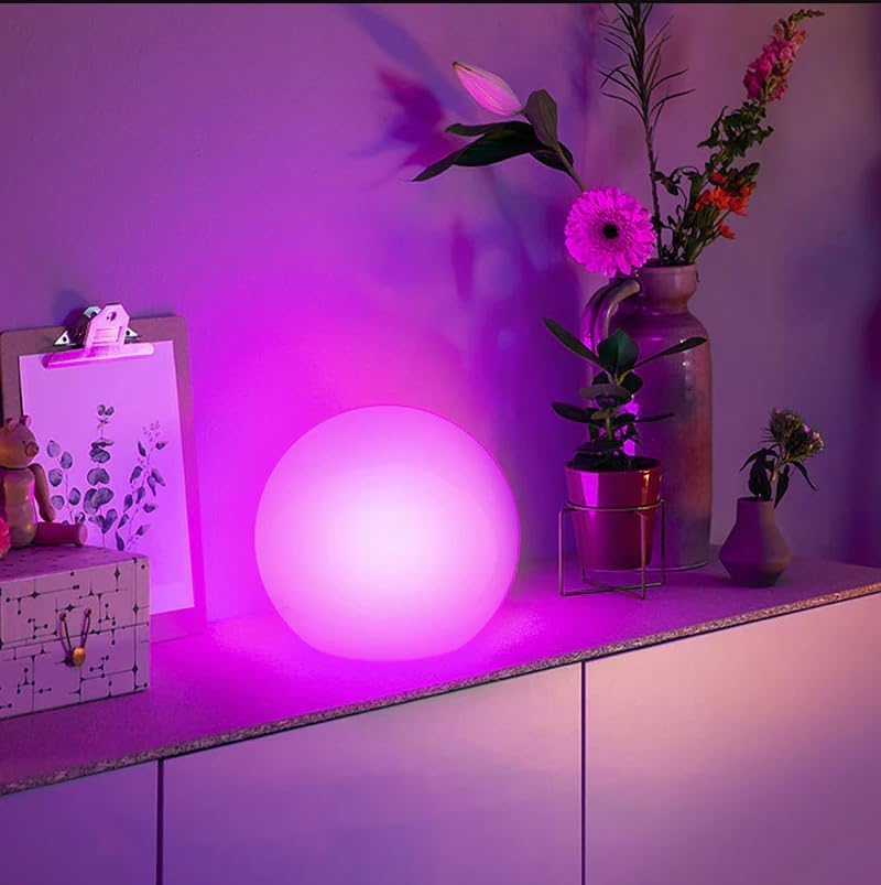 LOFTEK 8-inch LED Night Light Ball: 16 RGB Colors and Dimmable Globe Light with Remote, Upgraded Folding Handle, Seamless ...