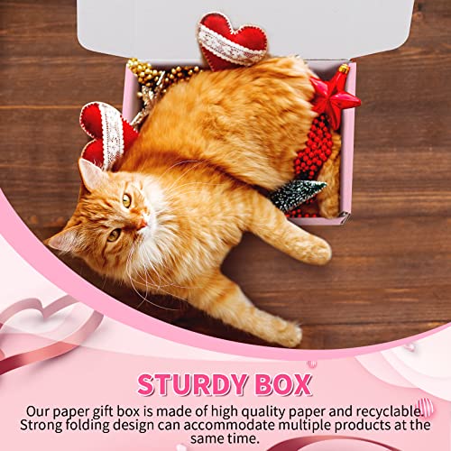 Spakon 50 Packs Shipping Boxes Cardboard Corrugated Mailer Packaging Boxes for Small Business Cute Small Box Cardboard Car...