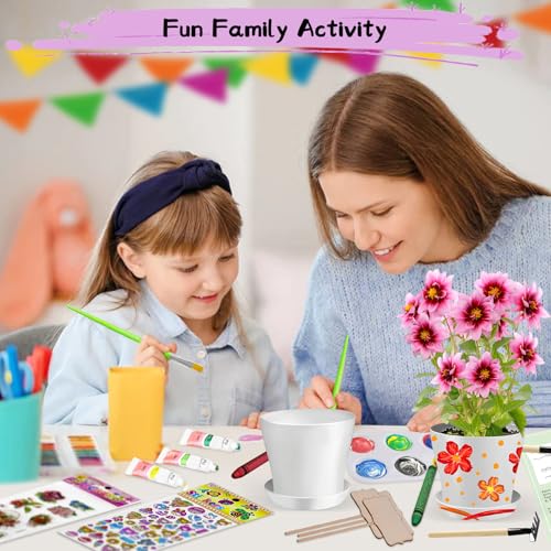 Paint & Plant Children’s Gardening Kit for Girls Boys Toys Garden Flower Gardening Gift for Kids Flower Pots Seeds Art Cra...