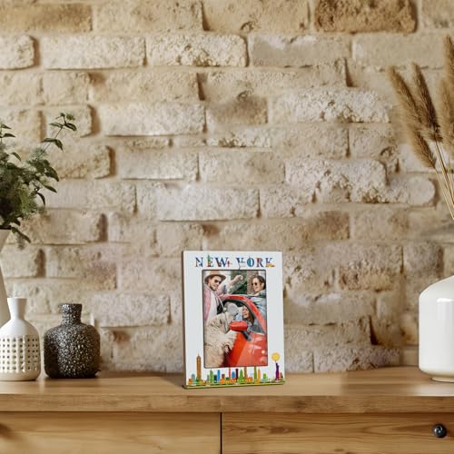 New York Photo Frame, New York Souvenirs, Tabletop Picture Frames for Wedding Birthday Vacation Honeymoon Gifts For Friend...