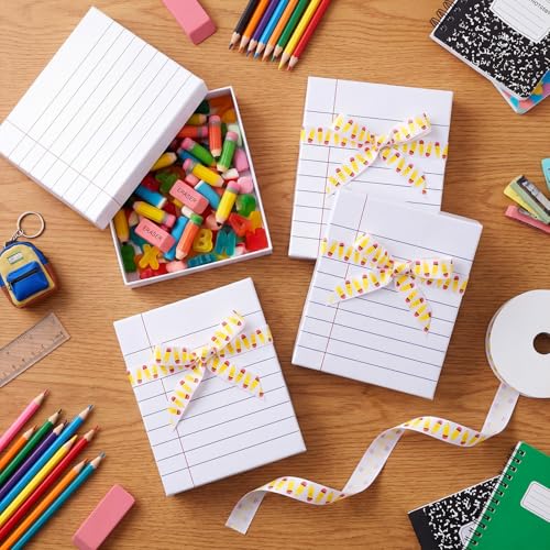 Potchen 12 Pack Teacher Appreciation Gift Boxes with Ribbon Papper Boxes for Present Lined Notebook Design Thank You Gifts...