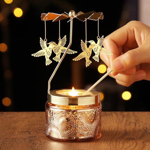 Candle Gifts for Women, Birthday Gifts for Mom Daughter Sister Wife, Unique Hummingbird Gift for Friends Women, Rotatable ...