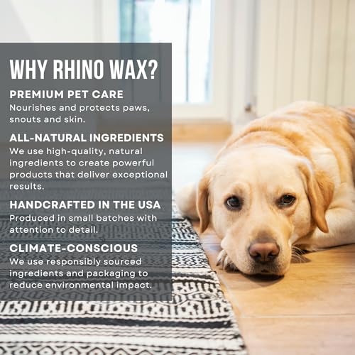 Rhino Wax - Dog Paw Beach Wax 2oz - Protects Against Sharp Rocks, Hot Sand, Glass, Coral, or Other Hazards at Beaches - Mo...
