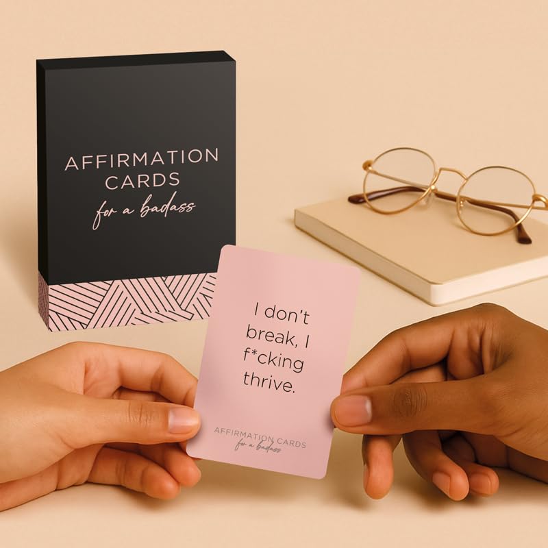 52 Badass Affirmation Cards for Women - Inspirational Gift for Her, Birthday Gifts for Women, Best Friend, Bestie, Self Ca...